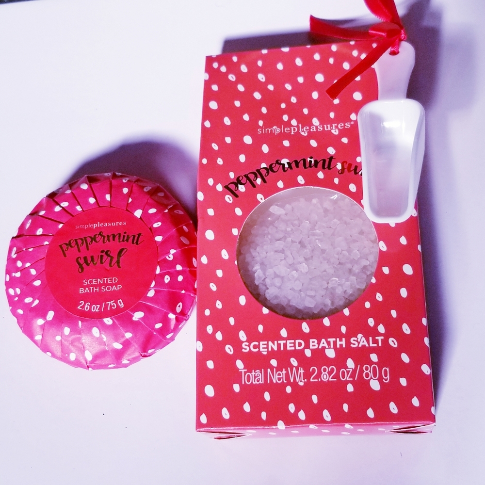 Holiday Christmas Peppermint Bath Salt and Soap